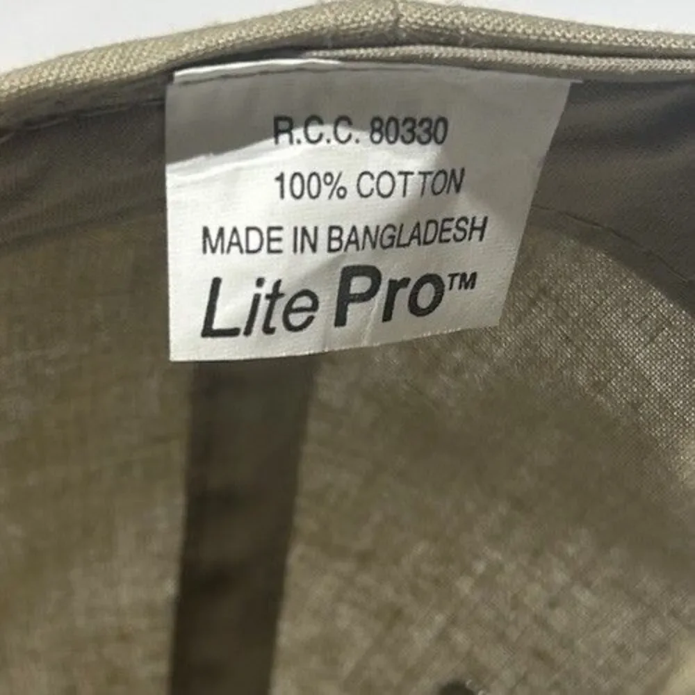 Enercon Khaki & Green Snapback Hat 100% Cotton Lite Pro